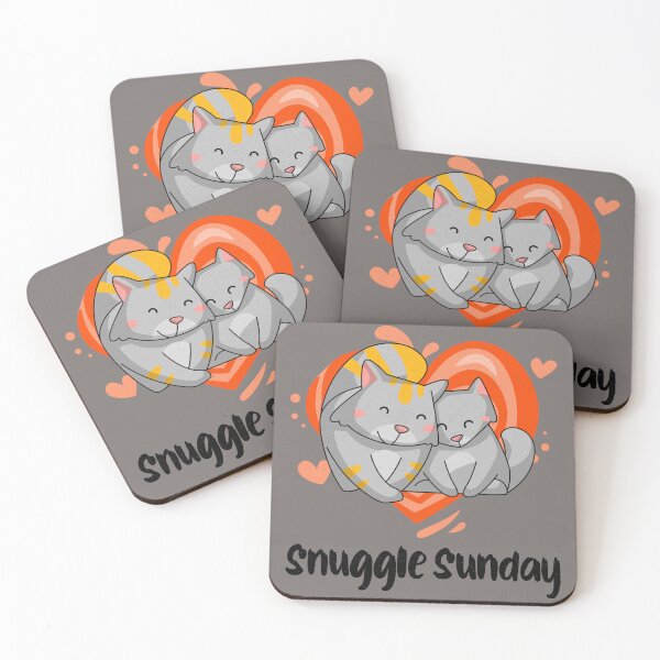 Item preview, snuggle Sunday Cats weekday cat designed and sold by Tee-Shirt-Topia.