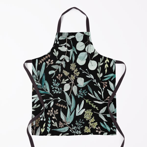 Item preview, Black Eucalyptus Pattern designed and sold by Anis Illustration.