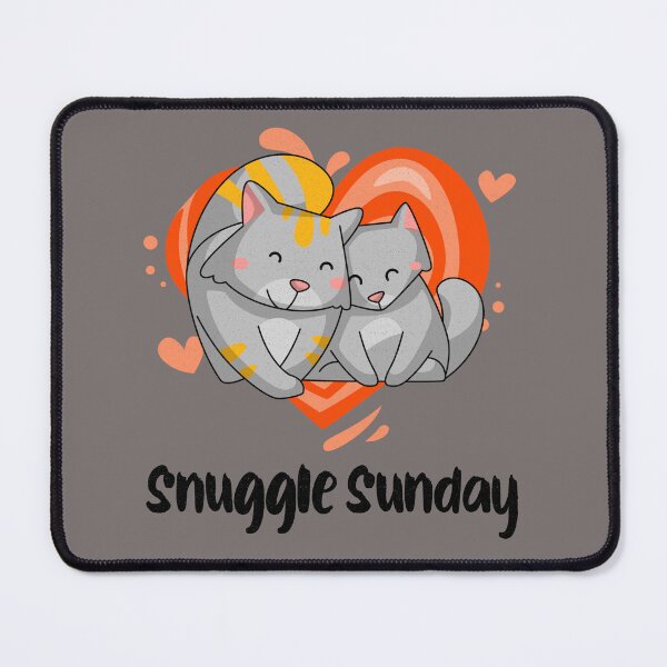 Item preview, snuggle Sunday Cats weekday cat designed and sold by Tee-Shirt-Topia.