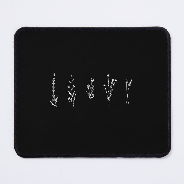 Item preview, 5 Mini Black wildflowers designed and sold by Anis Illustration.