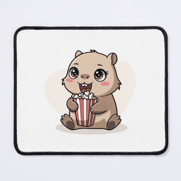 Item preview, capybara eating popcorn designed and sold by Eternalski.