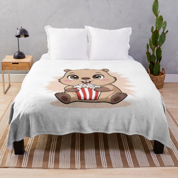 Item preview, capybara eating popcorn designed and sold by Eternalski.