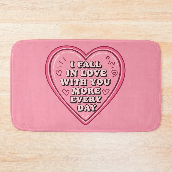 Item preview, I Fall In Love With You More Every Day - Romantic Pink Heart designed and sold by Owcomm.