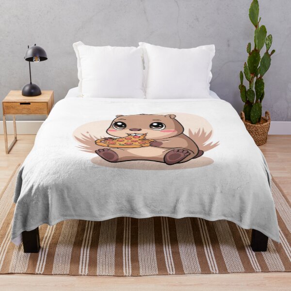 Item preview, capybara eating pizza designed and sold by Eternalski.