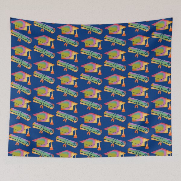 Item preview, Rainbow Colors Graduation With Blue Background  designed and sold by missmann.