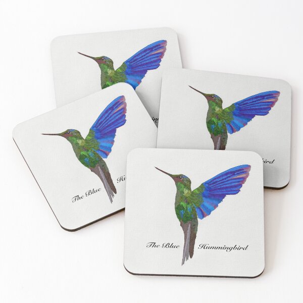 Item preview, The Blue Hummingbird Digital Painted Art designed and sold by Ophirah Studio.