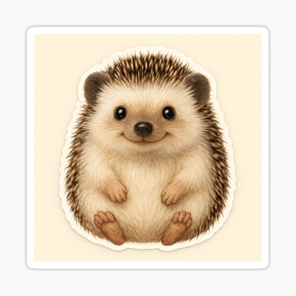 Item preview, "Happy Little Hedgehog" designed and sold by nifi94.