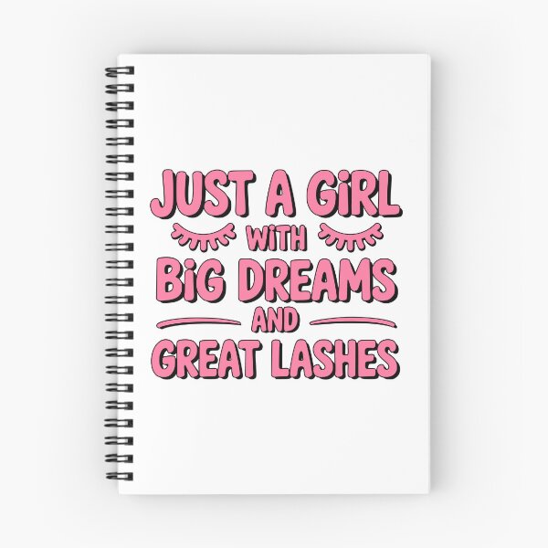 Item preview, Just A Girl With Big Dreams And Great Lashes! Pink Girly designed and sold by PMCreative.