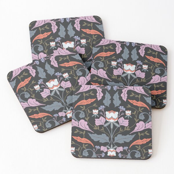Item preview, Tulip Tree Floral Botanic Pattern - Black designed and sold by Anis Illustration.