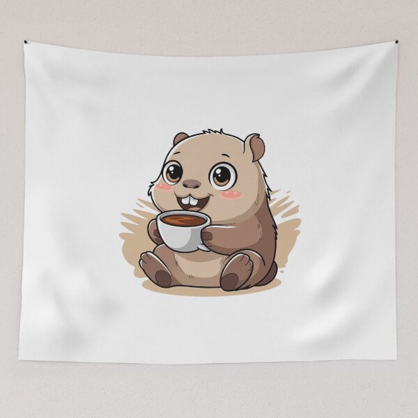 Item preview, capybara with coffee designed and sold by Eternalski.