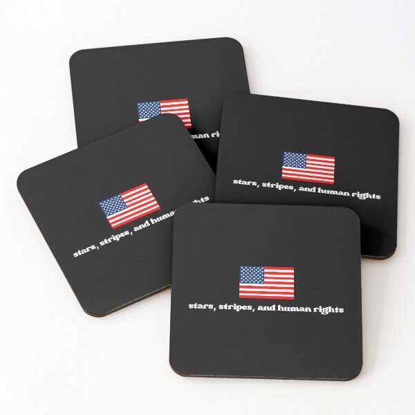 Item preview, Stars, Stripes, and Human Rights, 4th of July, Liberal, Pro Democracy Patriotic USA, Independence Day Protest designed and sold by toongstudio.