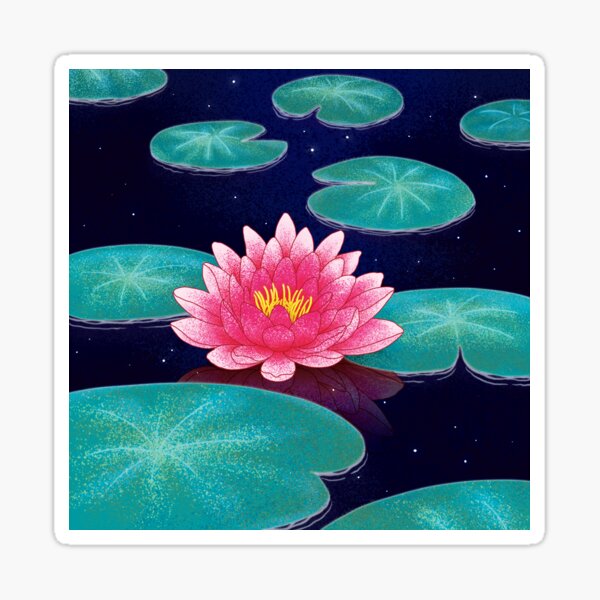 Item preview, A water lily in a starry night designed and sold by universe boy.