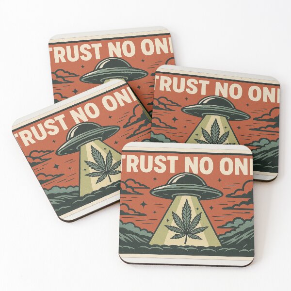 Item preview, Trust No One Alien Weed Leaf designed and sold by 701Radiant.