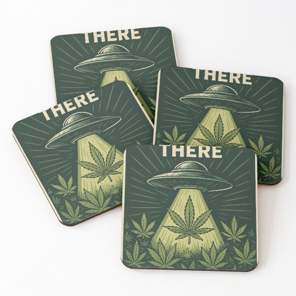 Item preview, UFO Alien Abduction Weed Leaf designed and sold by 701Radiant.
