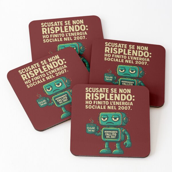 Item preview, Robot in burnout sociale dal 2007 – Design ironico designed and sold by IroniaeCo.