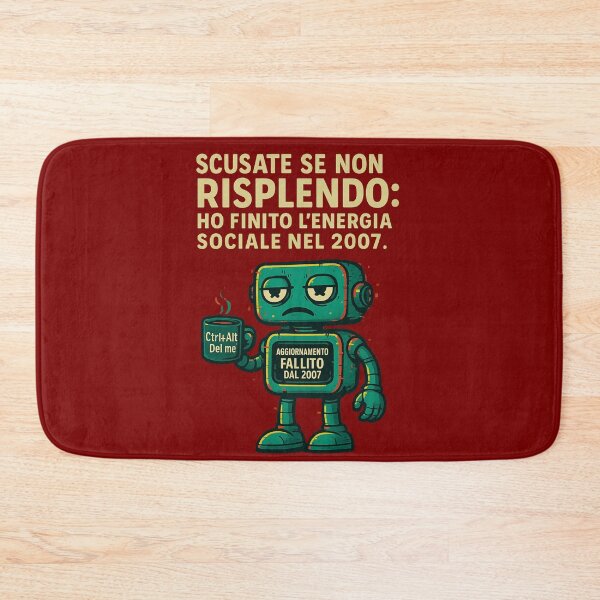 Item preview, Robot in burnout sociale dal 2007 – Design ironico designed and sold by IroniaeCo.