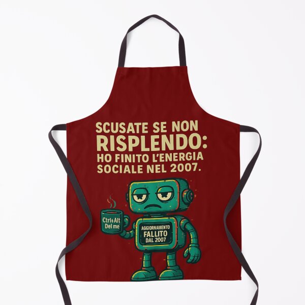 Item preview, Robot in burnout sociale dal 2007 – Design ironico designed and sold by IroniaeCo.