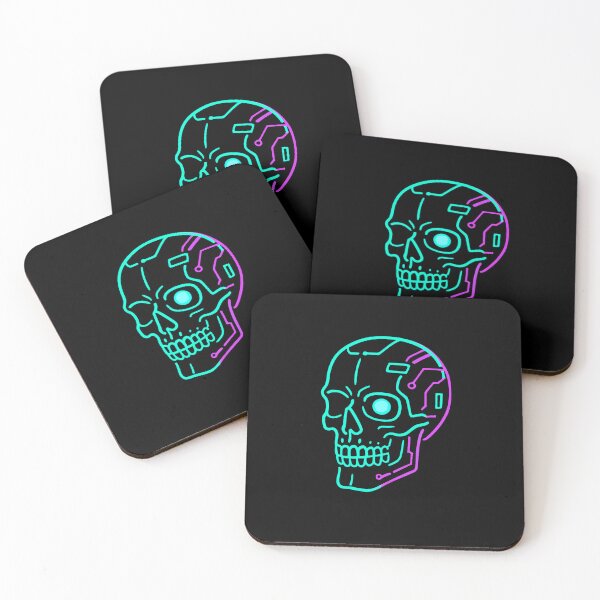 Item preview, Cyberpunk Skull - Neon Tech Implant Vector Art designed and sold by OnPointOutfits.