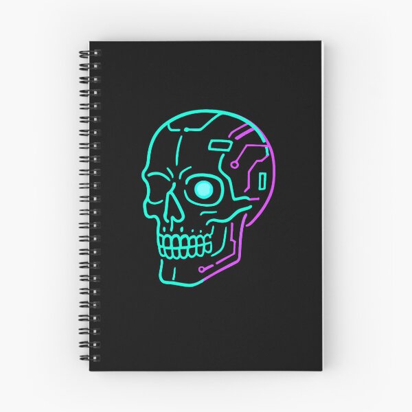 Item preview, Cyberpunk Skull - Neon Tech Implant Vector Art designed and sold by OnPointOutfits.
