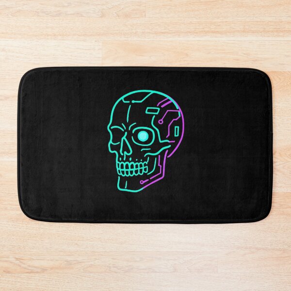 Item preview, Cyberpunk Skull - Neon Tech Implant Vector Art designed and sold by OnPointOutfits.