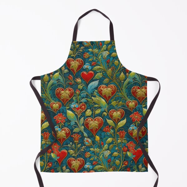 Item preview, Gold Embossed Floral Hearts With Teal Background designed and sold by CarrollGene.