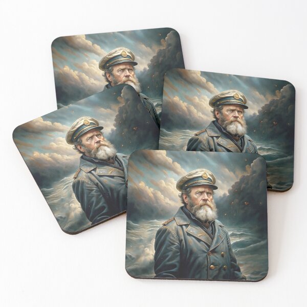 Item preview, Old sailor reflects on past voyages through stormy seas designed and sold by Made-by-Gus.