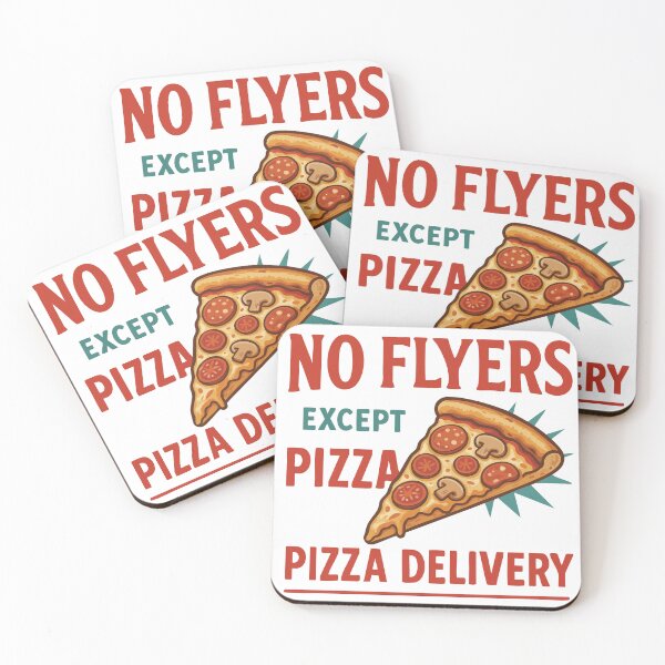 Item preview, No Flyers Except Pizza Delivery – Retro Sign Design designed and sold by Cuckoo Parrot.
