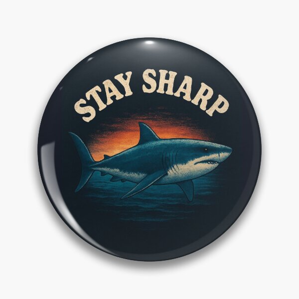 Item preview, Retro Shark Sunset – Stay Sharp Vintage Tee Design designed and sold by MitaBoo.