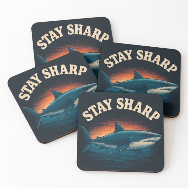 Item preview, Retro Shark Sunset – Stay Sharp Vintage Tee Design designed and sold by MitaBoo.