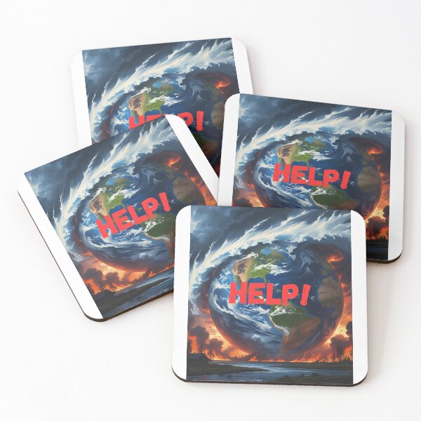 Item preview, Help – Earth Overwhelmed by Natural Disasters designed and sold by sniffpad.