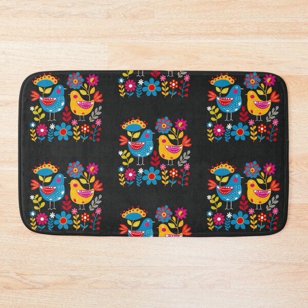 Item preview, Mexican Colorful Birds Folk Flowers Art designed and sold by xiao xuans.