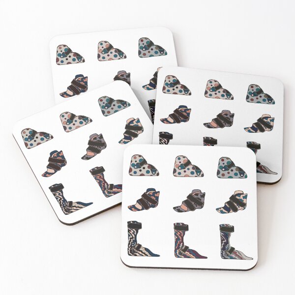 Item preview, AFO ankle and foot orthotic stickers DARK MULTI COLOR designed and sold by LayerCakeDigDes.