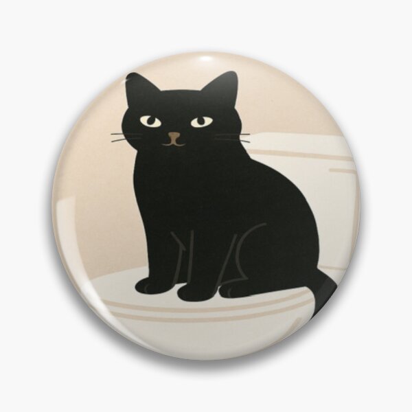 Item preview, Black cat digital wall art bathroom print designed and sold by SocialSway.