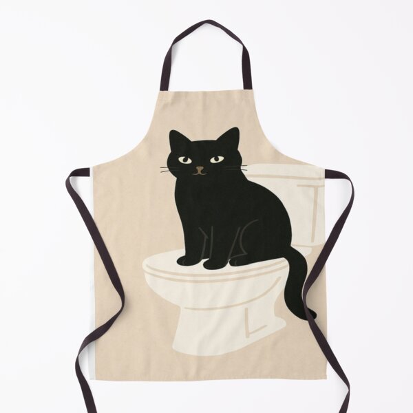 Item preview, Black cat digital wall art bathroom print designed and sold by SocialSway.