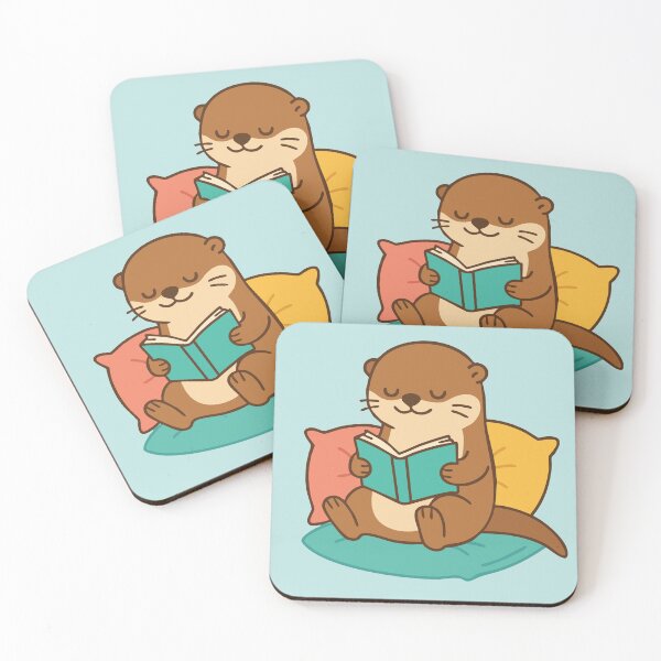 Item preview, Cozy Otter Reading Time – Cute Animal Book Lover Design designed and sold by Cuckoo Parrot.