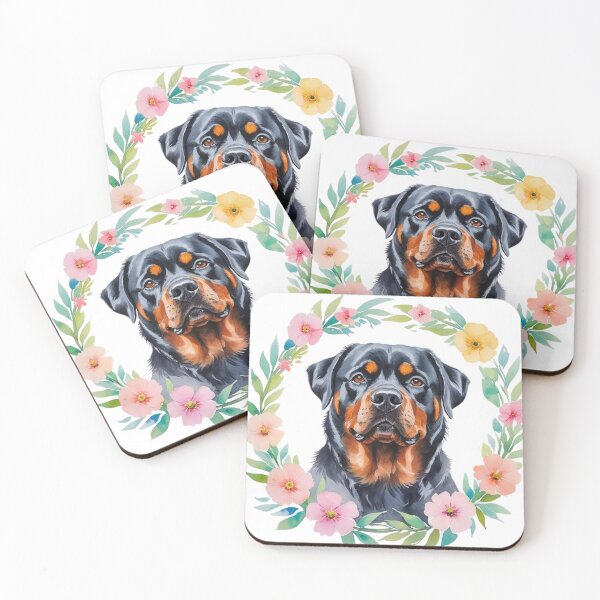 Item preview, Rottweiler Dog Portrait Illustration designed and sold by WhiskerTales.