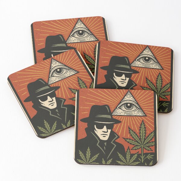 Item preview, Open Your Eyes Conspiracy Weed Leaf designed and sold by 701Radiant.