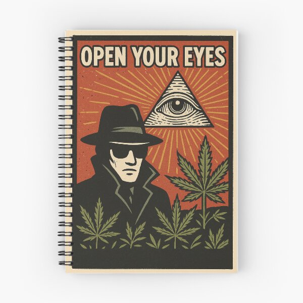 Item preview, Open Your Eyes Conspiracy Weed Leaf designed and sold by 701Radiant.