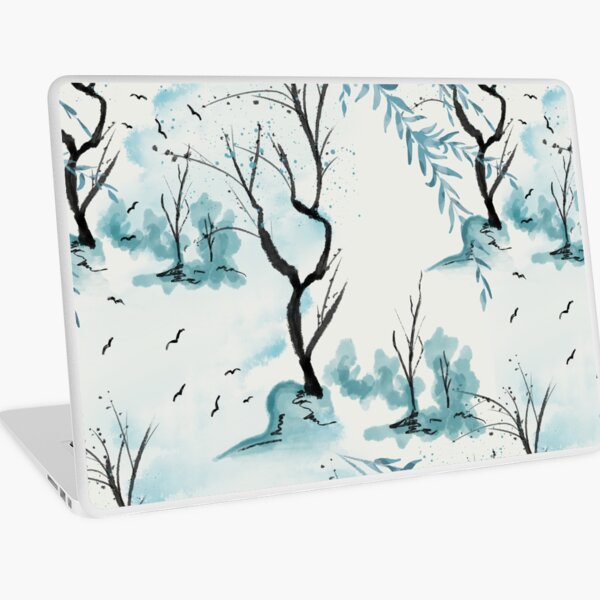 Item preview, Motif d'arbres aquarelle mélancoliques designed and sold by InNominePatterns.