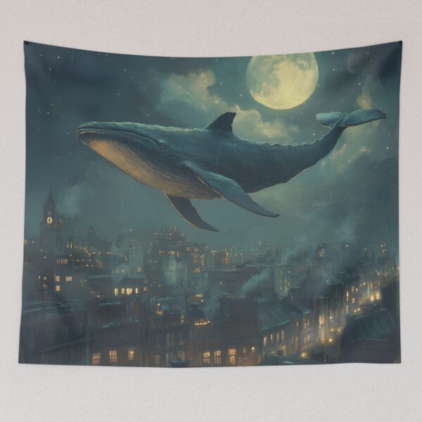 Item preview, Whale Floating Above City designed and sold by Rtymer.