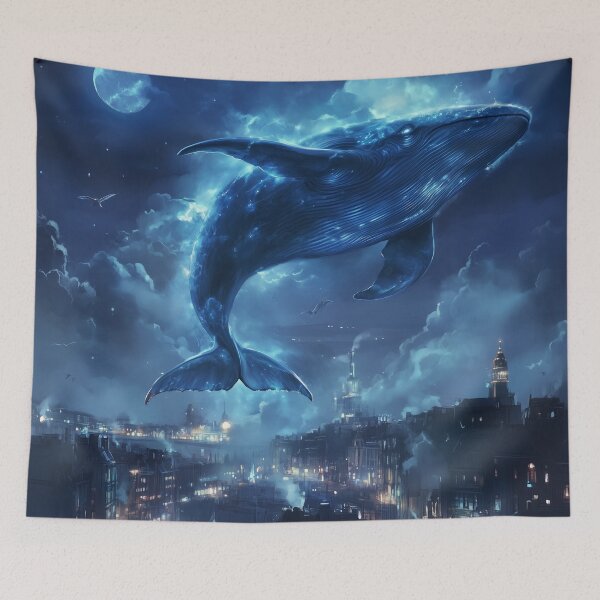 Item preview, Whale Floating Above City designed and sold by Rtymer.