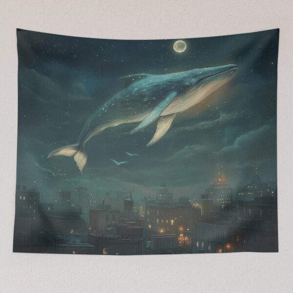 Item preview, Whale Floating Above City designed and sold by Rtymer.