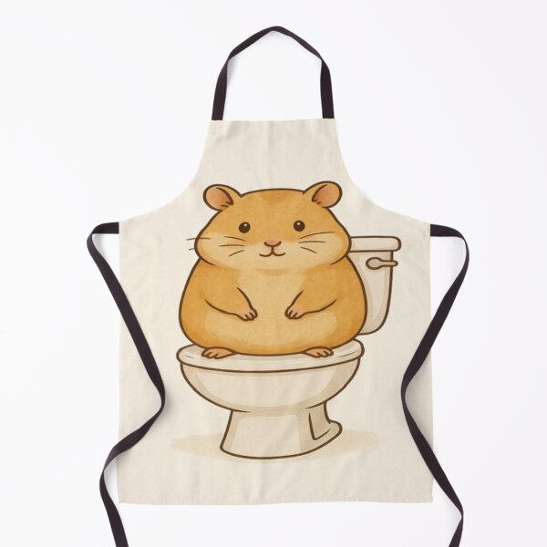 Item preview, Cute hamster on toilet print designed and sold by SocialSway.