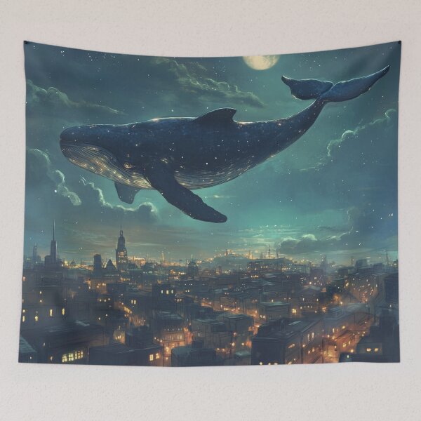 Item preview, Whale Floating Above City designed and sold by Rtymer.