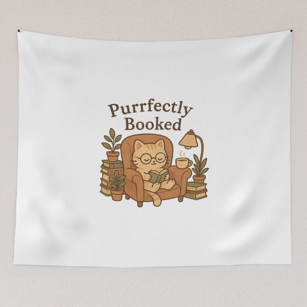 Item preview, Purrfectly Booked designed and sold by SGMark.