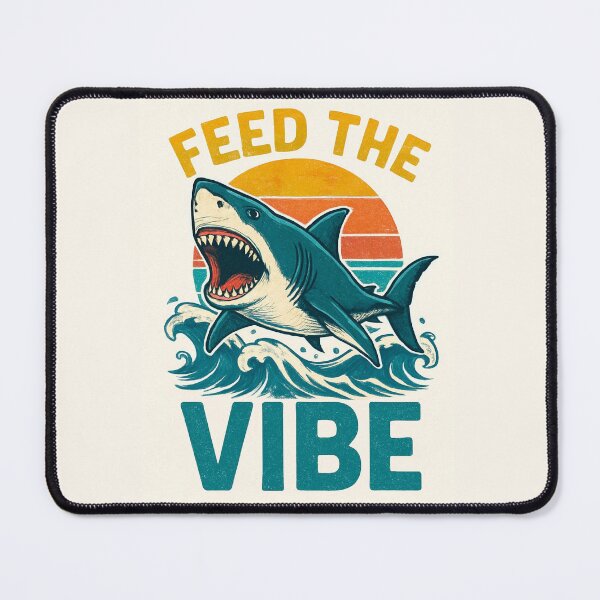 Item preview, Feed the Vibe – Colorful Shark Illustration Design designed and sold by MitaBoo.