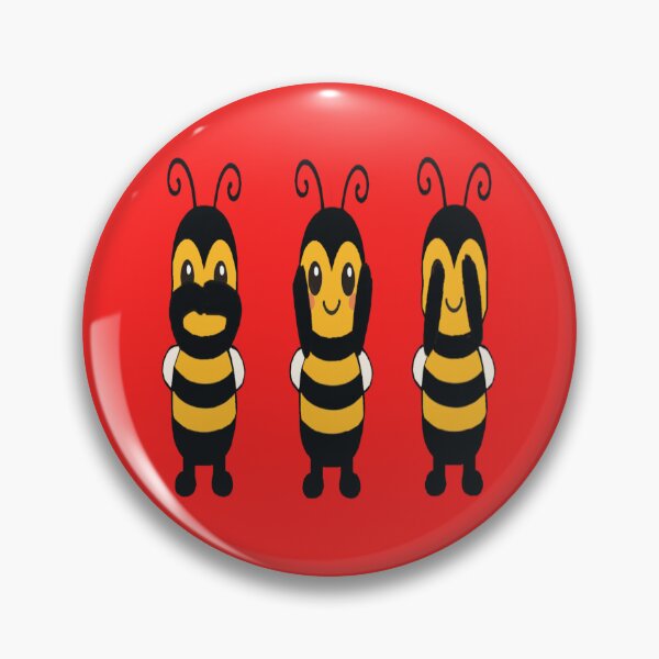 Item preview, See no evil hear no evil speak no evil Bees  designed and sold by JamesDunican.