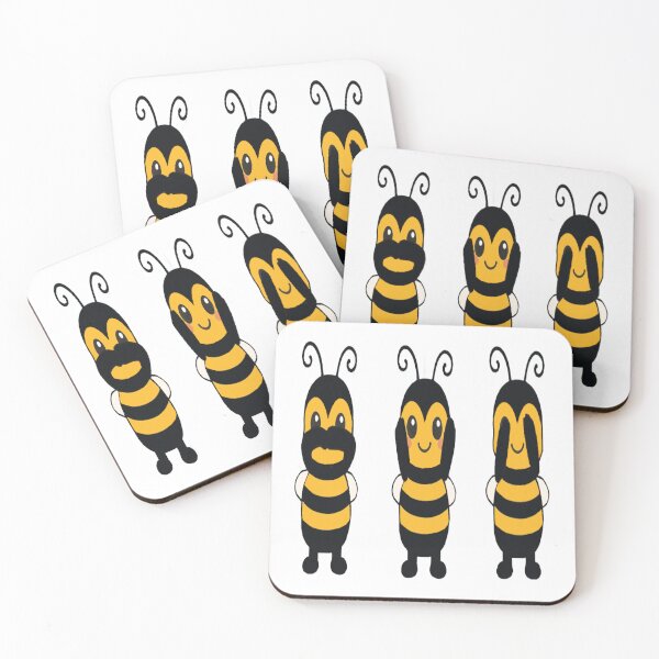 Item preview, See no evil hear no evil speak no evil Bees  designed and sold by JamesDunican.
