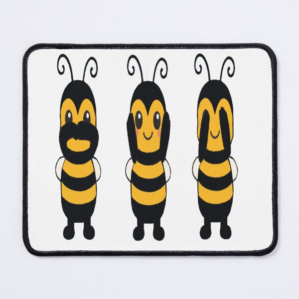 Item preview, See no evil hear no evil speak no evil Bees  designed and sold by JamesDunican.