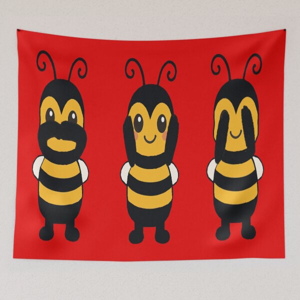 Item preview, See no evil hear no evil speak no evil Bees  designed and sold by JamesDunican.